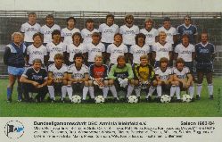   Mannschaftskarte Arminia Bielefeld Saison 1983/84 