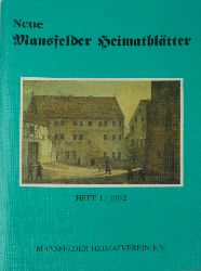 Autorenkollektiv:  Neue Mansfelder Heimatbltter (Heft 1/1992) 
