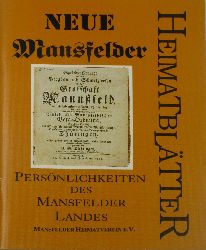 Autorenkollektiv:  Neue Mansfelder Heimatbltter (Heft 4/1996) 