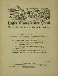 Autorenkollektiv:  Unser Mansfelder Land. Heimatblatt des Kreises Eisleben (Drittes Heft 1954) 