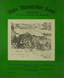 Autorenkollektiv:  Unser Mansfelder Land. Heimatblatt der Kreise Eisleben und Hettstedt (Neuntes Heft 1954) 