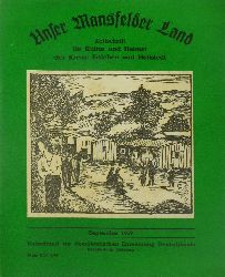 Autorenkollektiv:  Unser Mansfelder Land. Zeitschrift fr Kultur und Heimat der Kreise Eisleben und Hettstedt (September 1957) 