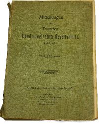 Dr. Graf v. Schwerin (Redaktion):  Mitteilungen der Deutschen Dendrologischen Gesellschaft (Jahrbuch 1921) 