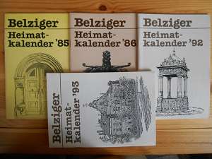   Belziger Heimatkalender. 1985; 1986; 1992; 1993. (4 Hefte) (alle zus.: EURO 24,00 u. Porto EURO 2,40) Einzelpreis: 