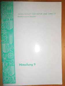 Dr. Borsdorf u. Dr. Hardtke (Autorenkollektiv):  Floristische Mitteilungen. Mitteilung 9. (= Gesellschaft für Natur und Umwelt) 