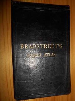   BRADSTREET`S - POCKET ATLAS OF THE UNITED STATES. Bradstreet Mercantile Agency. (Minibuch in Leder) 