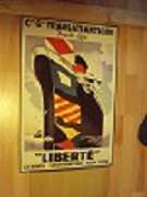   C ie G le Transatlantique French Line. "Liberté" Le Havre - Southampton - New York. - um 1900. Farbiges Plakat (Reproduktion / fotomechanischer Nachdruck) Grösse: ca. 57,5 x 38,5 cm 
