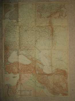   JRO Karte Nr. 840 - Osteuropa. Kleinasien, Iran, Irak. (farb. Karte zum ausklappen, Maßstab 1 : 5 000 000. 