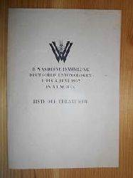   8. Wanderversammlung Deutscher Entomologen - 1. bis 4. Juni 1957 in Mnchen. 