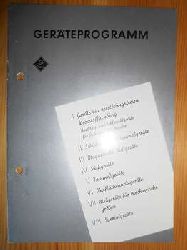 Frster, Dr.:  Gerteprogramm. I. Gerte zur zerstrungsfreien Werkstoffprfung; II. Schicht- und Dickenmessgerte; III. Magnetische Megerte; IV. Suchgerte; V. Feinmegerte.... Ausgabe 1958. 