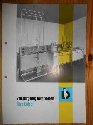 VEB Laborbau Dresden:  Versorgungseinheiten frs Labor. Versorgungseinheiten freistehend -  Wasser, Gas und Strom sind die gebruchlichsten Medien fr einen Laborarbeitstisch. 