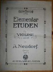 Neudorf, A.:  A. Neudorf. Elementar-Etuden fr Violine 1. Lage. Op. 28. Heft II. (= Edition Helvetia. No. 153) 