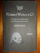   Richard Weber & Co. Przisions-Werkzeug- und Maschinen-Fabrik. Katalog. (Warenkatalog mit Preislisten - Illustrierter Katalog mit Gewindebohrern und -schneidern, Frsen etc.) 