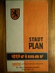   Stadtplan Weimar. DEWAG Werbung - Informationskarte fr den Fremdenverkehr. Ausgabe 1956. 