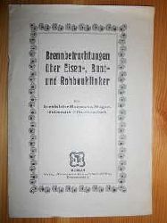 Mager, Hermann:  Brennbetrachtungen ber Eisen-, Bunt- und Rohbauklinker. Sonderdruck aus Nummer 96 und 99, Jahrgang 1925 der Tonindustrie-Zeitung, Berlin NW 21. 
