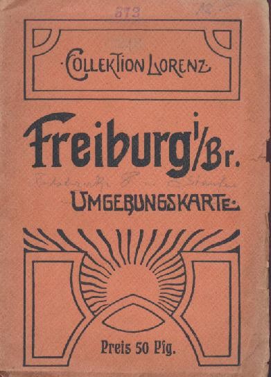 Collection Lorenz  Collektion Lorenz. Karte der Amtsbezirke Freiburg und Staufen im Breisgau für den Schulgebrauch. Maßstab 1:112500. 