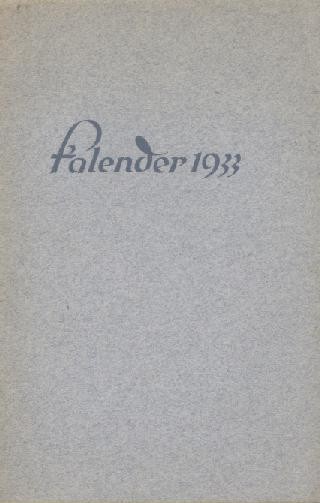 Hölderlin, Friedrich - Rainer Wunderlich Verlag (Hrsg.)  Kalender für das Jahr 1933 mit Gedichten von Hölderlin. 
