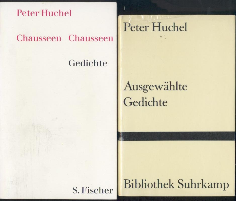 Huchel, Peter  2 Bände. 1. Chausseen Chausseen. Gedichte. 8.-9. Tsd. 2. Ausgewählte Gedichte. 7.-8. Tsd. 