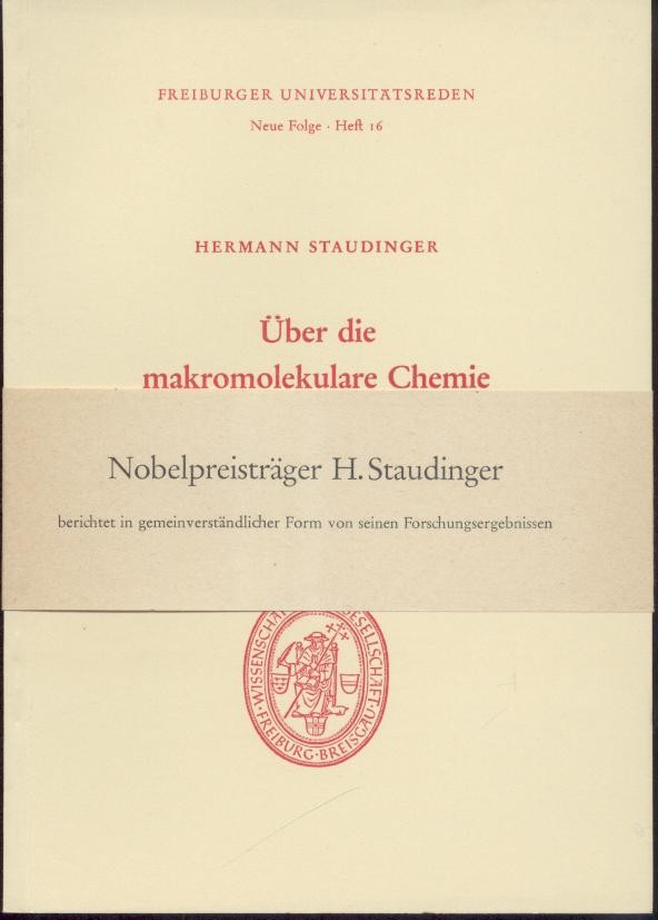 Staudinger, Hermann  Über die makromolekulare Chemie. 2. verbesserte Auflage. 