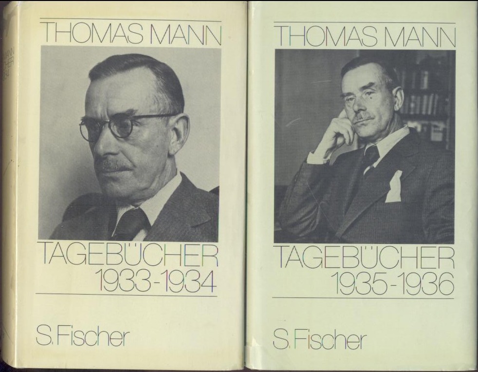 Mann, Thomas  Tagebücher 1933-1934. Tagebücher 1935-1946. Hrsg. v. Peter de Mendelssohn. 2 Bände. 