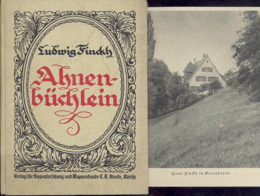 Finckh, Ludwig  Ahnenbüchlein. 17.-20. Tsd. 
