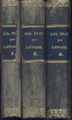 Lesage, Alain René (auch Le Sage)  Histoire de Gil Blas de Santillane. Edition stéréotype. 3 Bände. 