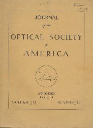 Optical Society of America (Ed.)  Journal of the Optical Society of America. Vol. 39, No. 11. 