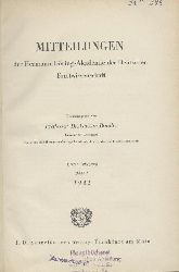 Baader, Gustav (Hrsg.)  Mitteilungen der Hermann-Gring-Akademie der Deutschen Forstwissenschaft. Hrsg. v. Gustav Baader. 1. Jahrgang. Band 1 (mehr nicht erschienen). 