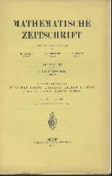 Lichtenstein, Leon (Hrsg.)  Mathematische Zeitschrift. Unter stndiger Mitwirkung von Konrad Knopp, Erhart Schmidt u. Issai Schur hrsg. v. Leon Lichtenstein. 3. Band. 4 in 2 Heften. 