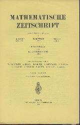 Lichtenstein, Leon (Hrsg.)  Mathematische Zeitschrift. Unter stndiger Mitwirkung von Konrad Knopp, Erhart Schmidt u. Issai Schur hrsg. v. Leon Lichtenstein. 8. Band. 4 in 2 Heften. 