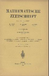 Lichtenstein, Leon (Hrsg.)  Mathematische Zeitschrift. Unter stndiger Mitwirkung von Konrad Knopp, Erhart Schmidt u. Issai Schur hrsg. v. Leon Lichtenstein. 15. Band. 4 in 2 Heften. 