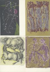 Erni, Hans  Konvolut von 17 farbigen Kunstkarten. 