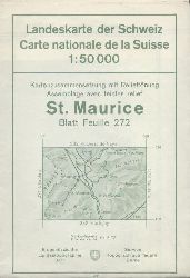   Landeskarte der Schweiz. Carte nationale de la Suisse. Blatt / Feuille 272: St. Maurice. 1:50000. 