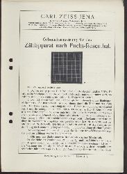 Zeiss, Carl  Gebrauchsanweisung fr den Zhlapparat nach Fuchs-Rosenthal. Zeiss-Druckschrift Mikro 111/5. 