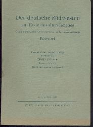 Hlzle, Erwin u. Helmut Kluge  Der deutsche Sdwesten am Ende des alten Reiches. Hrsg. v. Wrtt. Statistischen Landesamt. 