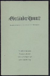 Manggold, Walter (Hrsg.)  Oberlnder Chronik. Heimatgeschichtliche Beilage des Sdkurier. Verzeichnis der in den Nummern 1 bis 200 von 1949 bis 1958 erschienenen Beitrge. 