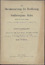 Pfeiffer, Hans  Die Zusammensetzung der Bevlkerung des Groherzogtums Baden nach der Gebrtigkeit auf Grund der Volkszhlung vom 1. Dezember 1900. Dissertation. 