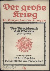 Meyer, Gustav  Der Durchbruch am Narew (Juli-August 1915). Unter Benutzung amtlicher Quellen bearbeitet. 