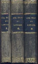 Lesage, Alain Ren (auch Le Sage)  Histoire de Gil Blas de Santillane. Edition strotype. 3 Bnde. 