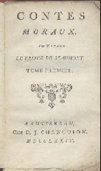 Beaumont, Le Prince de (d.i. Jeanne-Marie Leprince de Beaumont)  Contes Moraux. Band 1 (von 2). 