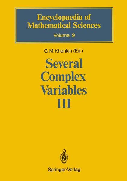 Khenkin, G.M.:  Several Complex Variables III: Geometric Function Theory (Encyclopaedia of Mathematical Sciences, Vol. 9). 