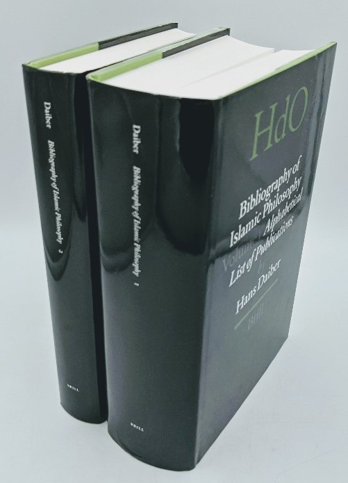 Daiber, Hans:  Bibliography of Islamic Philosophy: Alphabetical List of Publications. 2 Vols. (=HANDBOOK OF ORIENTAL STUDIES / HANDBUCH DER ORIENTALISTIK). 