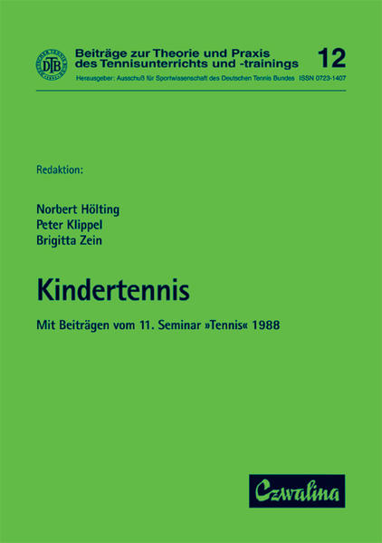 Hölting, Norbert u. a.  (Red.):  Kindertennis. Mit Beiträgen vom 11. Seminar "Tennis" 1988. (=Beiträge zur Theorie und Praxis des Tennisunterrichts und -trainings ; 12). 