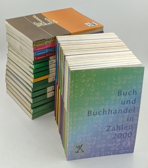 Börsenverein des Deutschen Buchhandels:  Buch und Buchhandel in Zahlen - Konvolut aus 39 Bänden [Jahrgänge 1960 - 1996, 1998 - 2000 (Doppeljahrgang 1989/1990)]. 