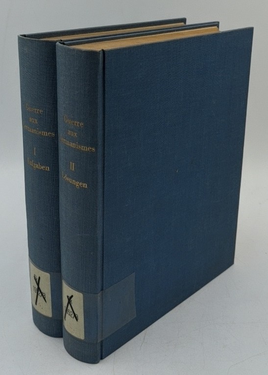 Benedict, Gaston [Ed.]:  Materiel didactique Pro Schola - bundle of 2 x 20 booklets in 2 bindings [Volumes in the first cover with unsolved worksheets, in the second cover with solved worksheets] : [Included volumes: 1, 2, 3, 4, 7, 8, 9, 10, 11, 12, 13, 17, 18, 19, 20, 21, 22, 23, 24, 26 - e. g. : Guerre aux Germanismes, Jean Humbert / Lexicologie Vivante A-C, Jean Humbert / Monsieur Subjonctif, Francois Lasserre / etc.]. 