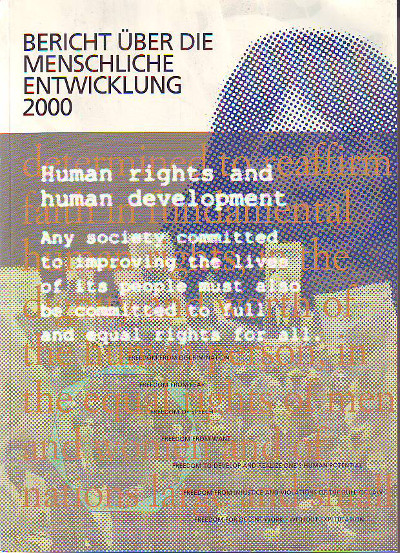    Bericht über die menschliche Entwicklung 2000. 
