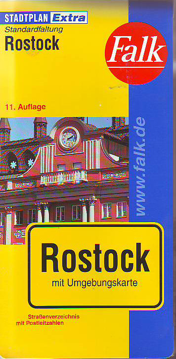    Falk Stadtplan Extra: Rostock mit Umgebungskarte. 