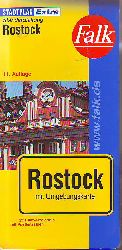    Falk Stadtplan Extra: Rostock mit Umgebungskarte. 