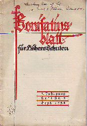    Bonifatiusblatt fr Hhere Schulen. 7. Jahrgang, Nr. 3, September 1928. 