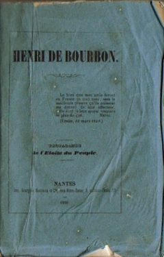 Anonym  Henri de Bourbon (Propagande de l`Etoile du Peuple) 